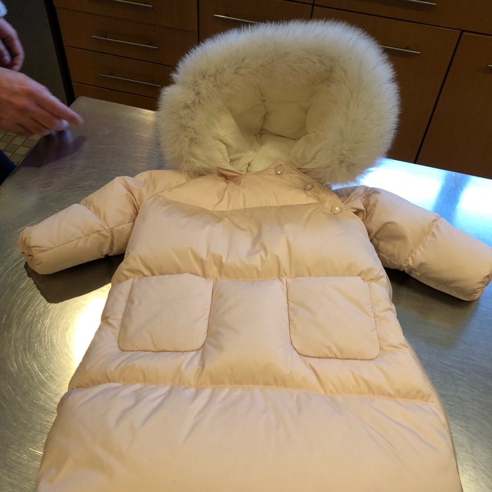 Moncler baby girl bunting/snowsuit